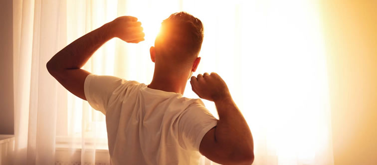 What is the first feeling that greets you when you open your eyes in the morning?