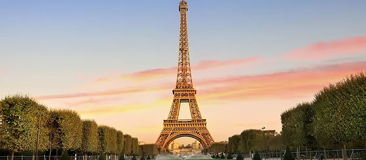 If you had to pinpoint this structure, where on the globe does it rise? (Eiffel Tower)