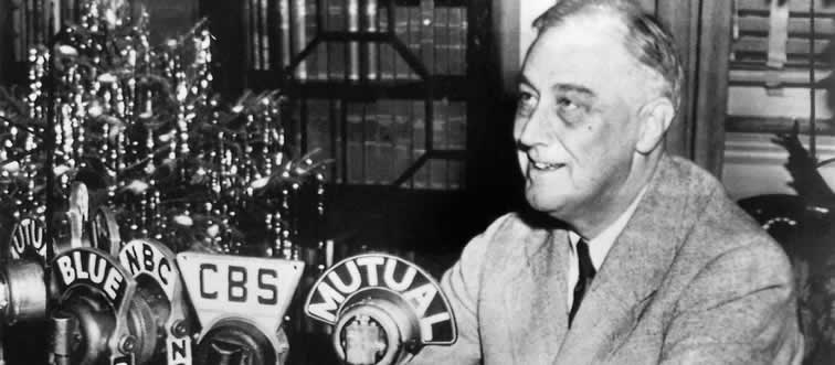Can you picture the very first moment a sitting U.S. President appeared on a live television broadcast?