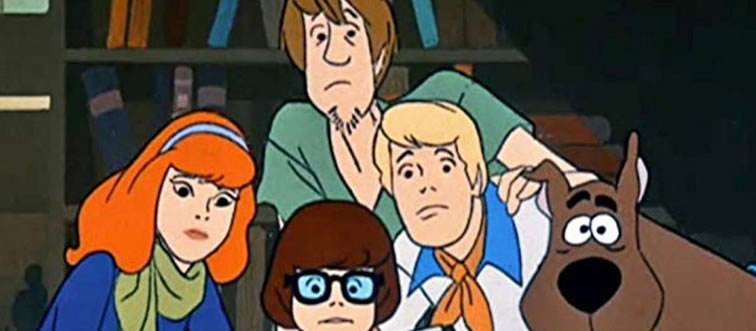 If you picture a classic, mystery-solving team riding in a green van, which animated show features their talking Great Dane?